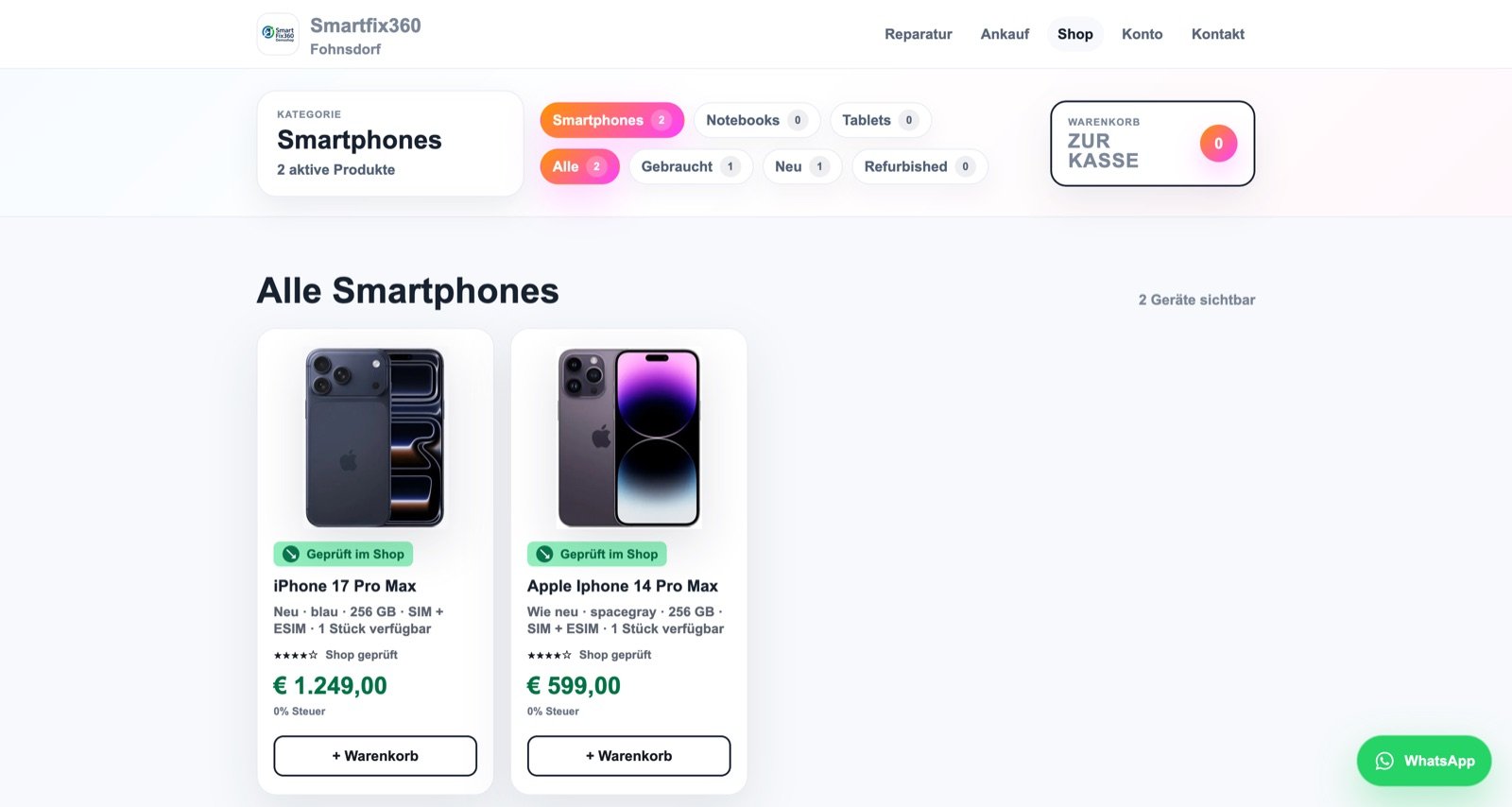 Geräte-Shop von Techmarkt